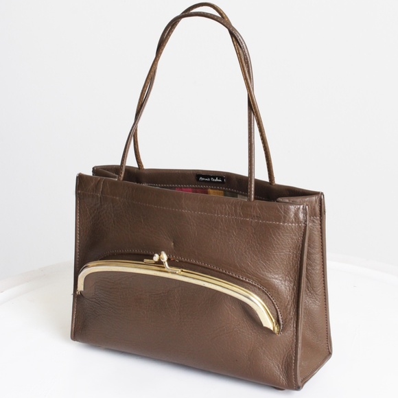 Bonnie Cashin for Coach Purse Tote Bag Mini Kiss Lock Bag Leather Vintage 60s - Picture 6 of 10